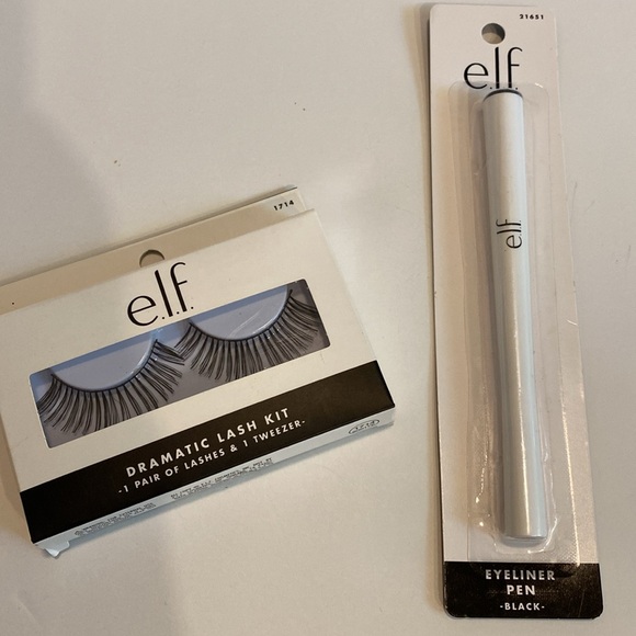e.l.f. Dramatic Lash Kit Eyelashes & Tweezers & Black Eyeliner Pen New - Picture 10 of 10